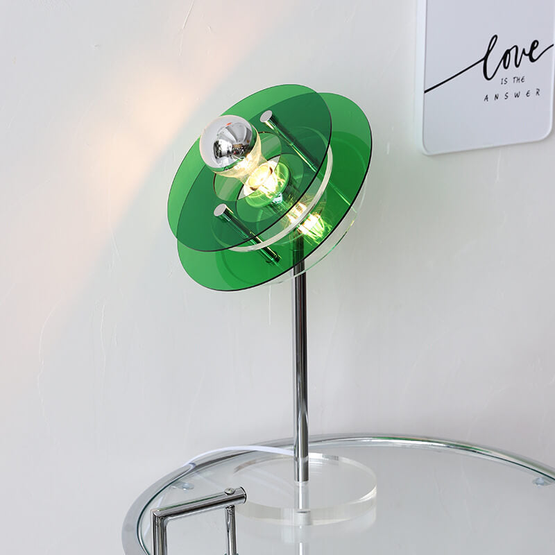 AstroVibe Moderne Acryl Tischlampe | Space-Saucer Design | Einzigartig | Stimmungsvolles Licht | Deko für Zuhause