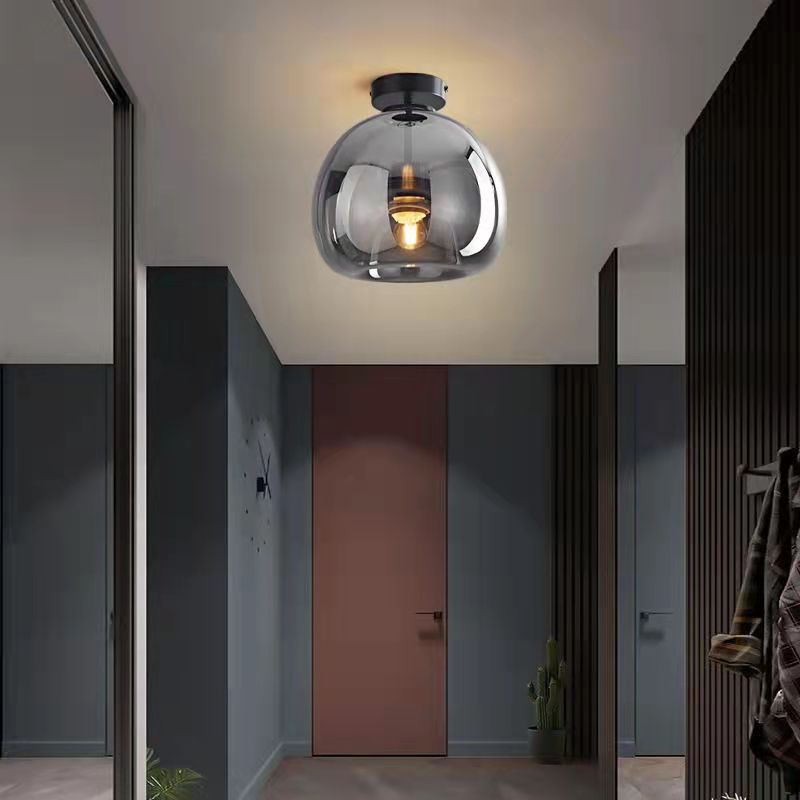 Nordora Luxus Rundglas-Deckenleuchte | Semi-Flush Mount | Modernes Skandinavisches Design
