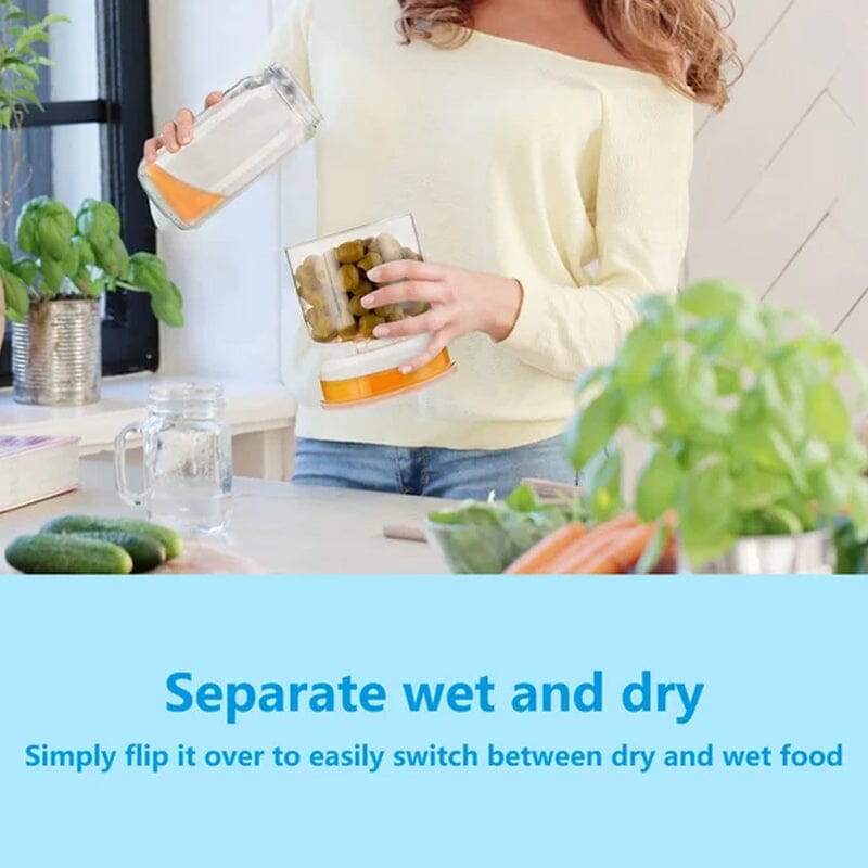 JarFlip 2-in-1 Spenderglas | Einmachglas mit Sieb & Flip-Deckel | Für Trocken- und Nassprodukte | Praktische Küchenaufbewahrung