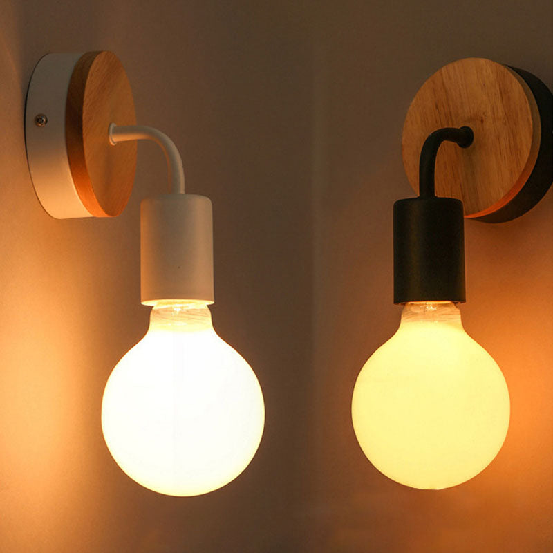 ArcoLune Wandleuchte | Modernes gebogenes Holz-Design | Beleuchtung für Schlafzimmer | Stilvoll & funktional