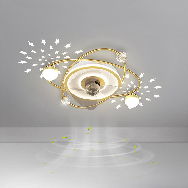 Aetheris Starflow LED Deckenventilator | Sterneffekt | Unsichtbares Lüfterdesign | Modern & Dimmbar