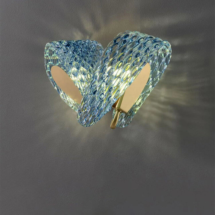 Floraluxe Moderne Blaue Blumen Wandleuchte | 2/3-flammig | Glas | Luxuriöse Wandbeleuchtung