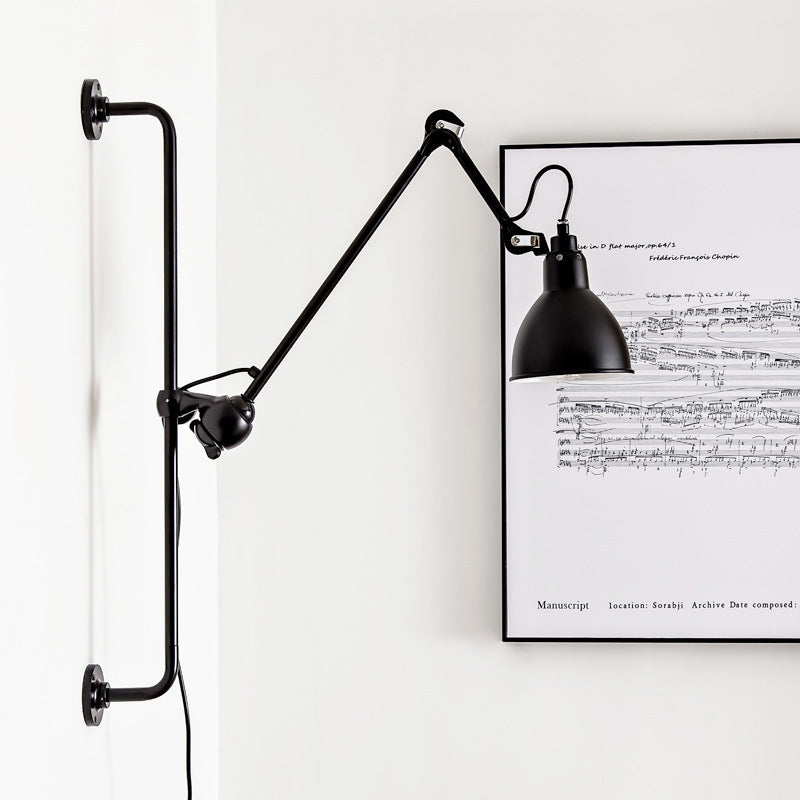 Brayden Industrial Vintage Eisen Wandlampe mit Schwenkarm | 1-Licht | Retro Design | Flexibel | Stimmungslicht für Zuhause