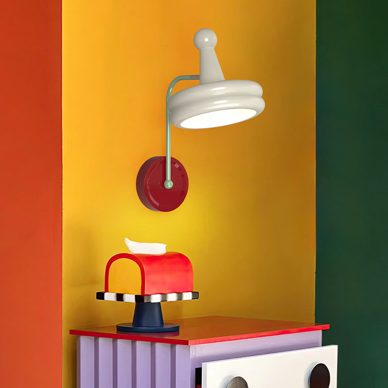 LunaFrame Minimalist Wandlampe | Rundes Eisen-Metall-Design | Schlafzimmerbeleuchtung | Warmlicht | Modern & Stilvoll