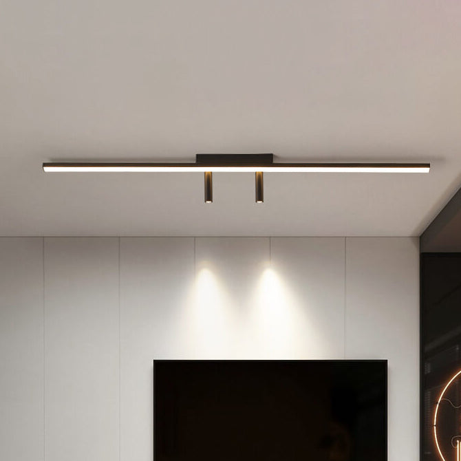Linevo Minimalistische LED Deckenleuchte | Langstreifen-Design | Spotlight Beleuchtung | Energieeffizient & Modern