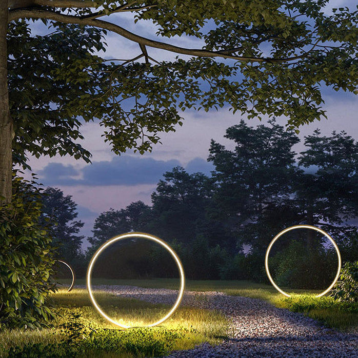 LunoRing LED Gartenleuchte | Wasserdicht | Aluminium Ringdesign | Acryl-Lampenschirm | Outdoor Beleuchtung