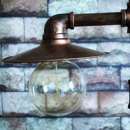 PipeLuxe Steampunk Stehlampe | Industrial Design | Kupfer Wasserrohr | 2-Licht Vintage Leuchte