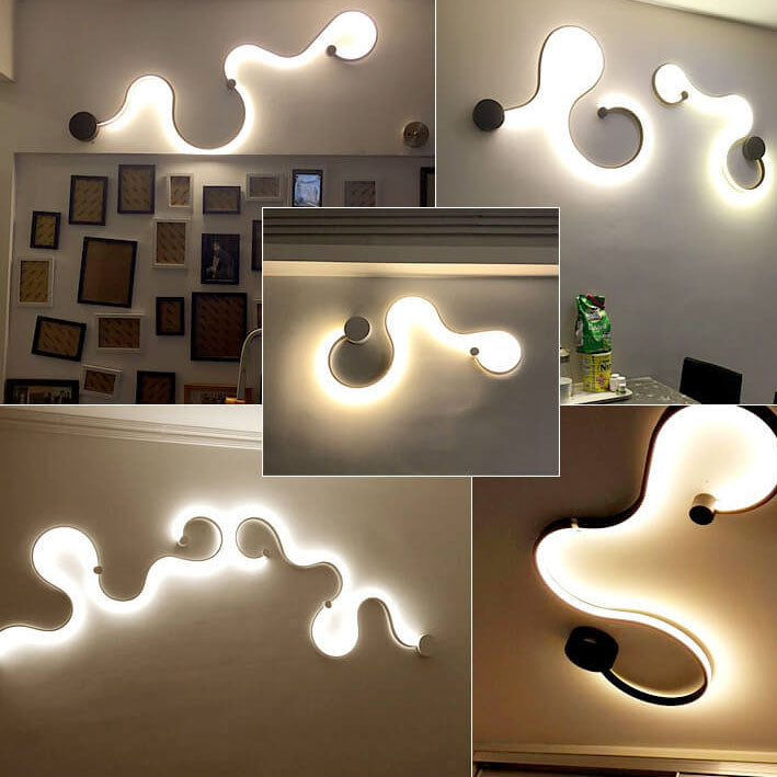 Serpenta Moderne LED Wandlampe | Aluminium | Geschwungenes Design | Dimmbar | Stilvolle Beleuchtung