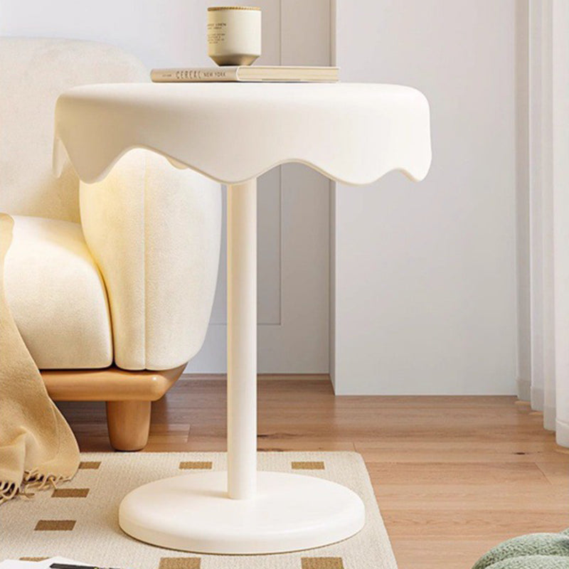 PolarNest Runder Beistelltisch | Eiscreme-Design | PP-Kunststoff & Stahl | Kreativ & Modern für Wohnzimmer