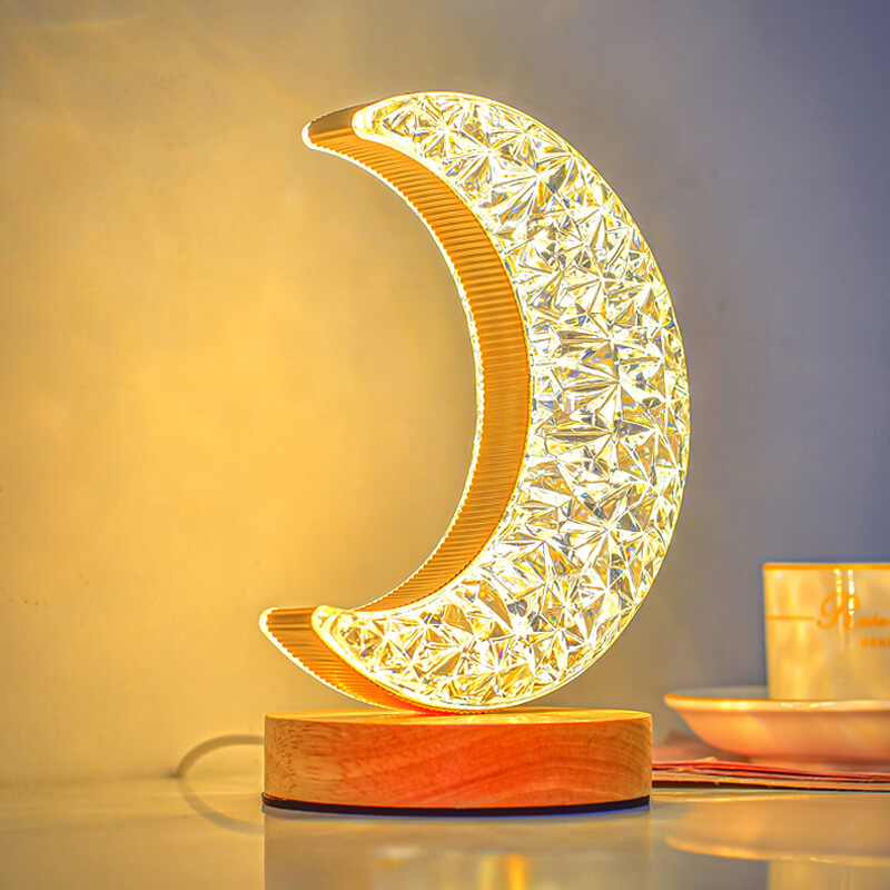 LunaStar Tischlampe | Nordic Design | Mond & Stern | LED USB | Stimmungslicht