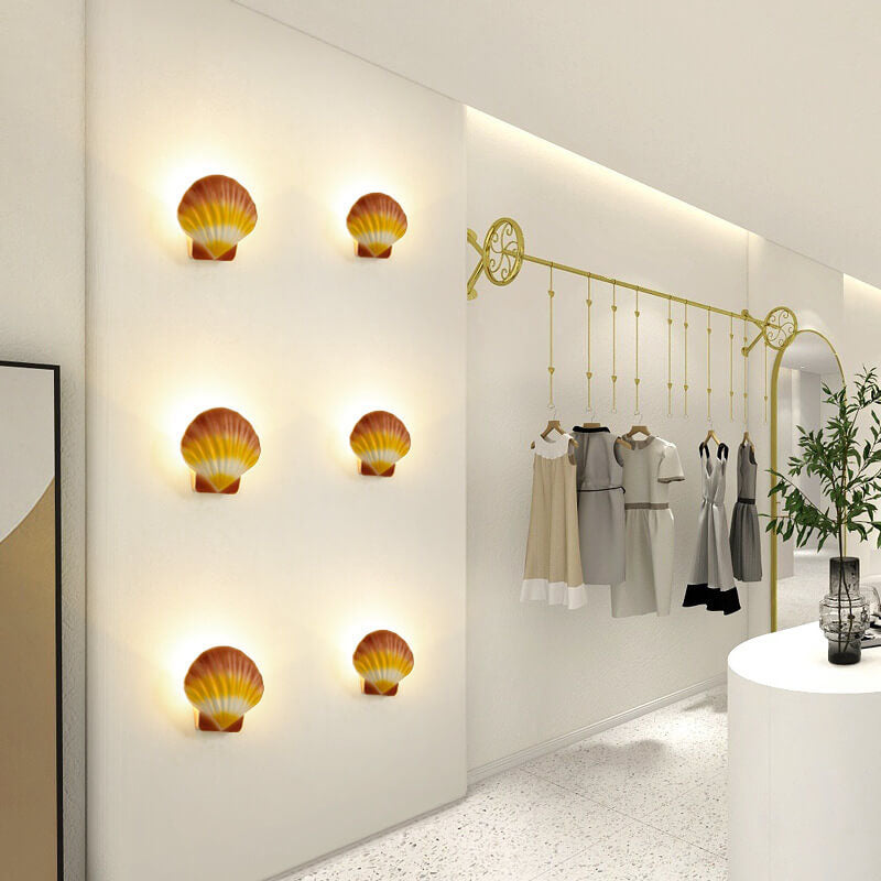 ShellBright LED Wandleuchte | Kreatives Muscheldesign | Aluminium | Wasserdicht | Außenbeleuchtung