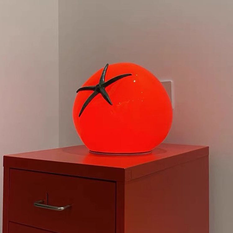TomatoGlow Moderne Art-Deco USB-LED-Tischlampe | Dekorative Resin-Lampe | Warmes Licht | Perfekt für Wohnzimmer & Arbeitszimmer