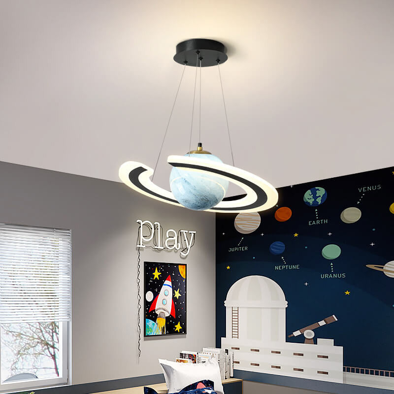 NovaOrbit Kids LED Kronleuchter | Kreatives Weltraumdesign | Dimmbar & Farbenfroh | Modern