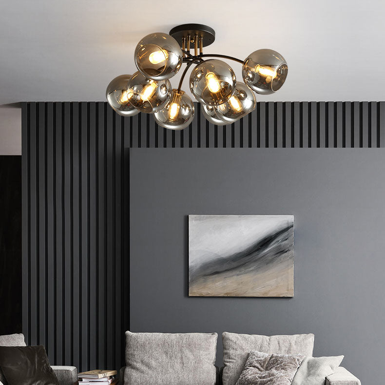 AstraLuxe Glas-Deckenleuchte | Luxus Design | 4/6/8 Lichter | Modern & Elegante Beleuchtung für Ihr Zuhause