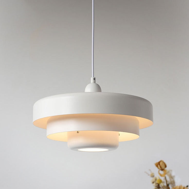 LayerLight Vintage Nordic Pendelleuchte | Mehrschichtiges Metall-Design | 1-flammige Hängelampe für Esszimmer & Küche