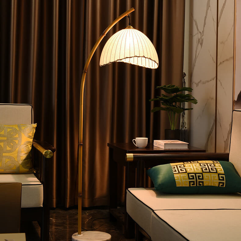 BambooLume Retro Bamboo Pole LED Stehlampe | 1-Licht | Modernes Design | Dimmbare Beleuchtung | Naturdeko für Zuhause