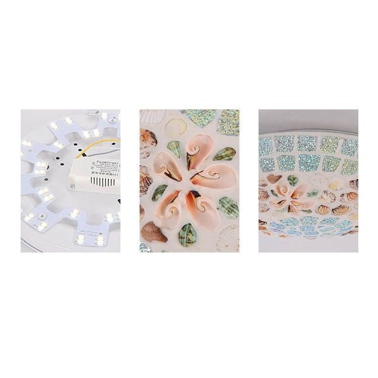 Shellique Tiffany Mosaik-Deckenleuchte | Kreatives Design | Einzigartige Muscheloptik | Stimmungsvolle Beleuchtung | 1-flammig