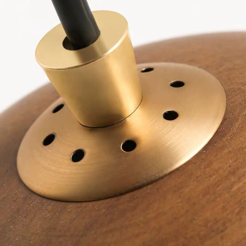 LumoDome Nordic Design Holz-Glas Pendelleuchte | Minimalistisch | LED Beleuchtung | Dekorative Hängeleuchte