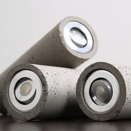 StoneCast Industrielle Zylinder-Pendelleuchte aus Beton | 1 Licht | Glatte oder Raue Oberfläche