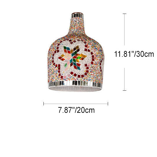 LumaFrost Pendelleuchte | Modernes Kreatives Design | Flaschenform aus Buntglas | LED Hängelampe