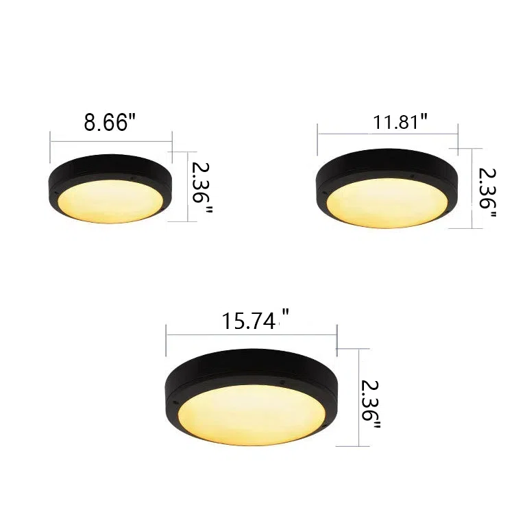 LunaShield Outdoor LED-Deckenleuchte | Wasserdicht | Aluminium | Rund & Achteckig | 3 Farbmodi