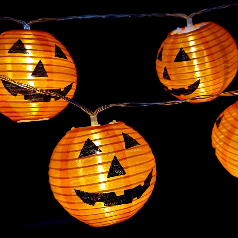 PumpkinGlow Halloween LED Lichterkette | Kürbis Design | Wasserdicht & Outdoor Deko