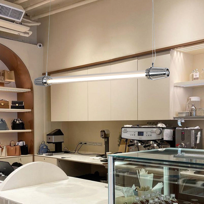 IllustraLine Industrial LED Hängeleuchte | Aluminium-Acryl Design | Esszimmerlampe | Warmweiß & Neutralweiß | Modern & Stilvoll