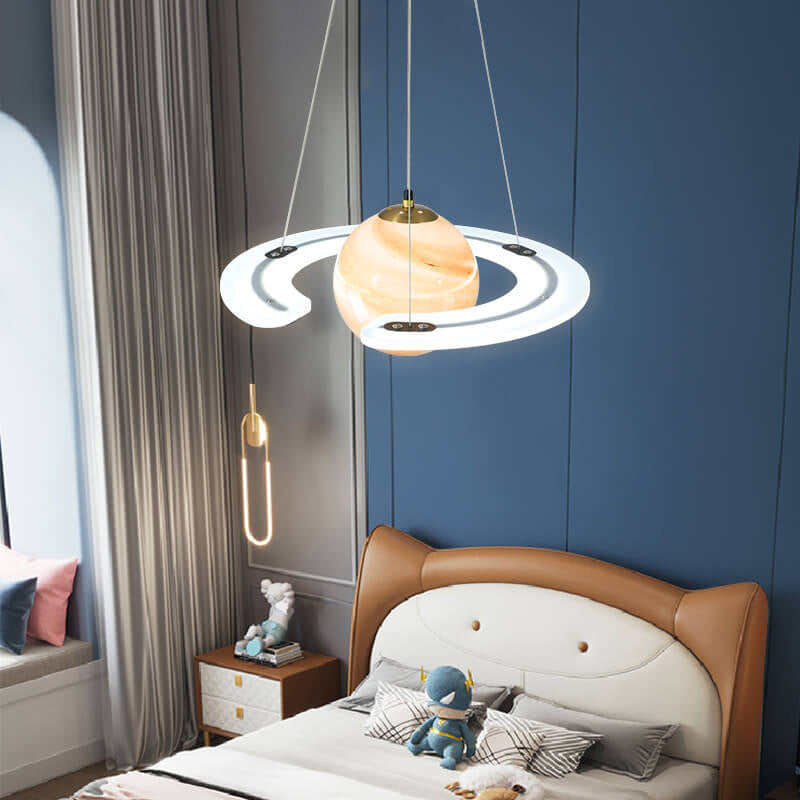 NovaOrbit Kids LED Kronleuchter | Kreatives Weltraumdesign | Dimmbar & Farbenfroh | Modern