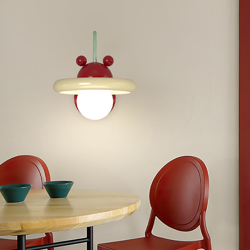 LunaFrame Minimalist Wandlampe | Rundes Eisen-Metall-Design | Schlafzimmerbeleuchtung | Warmlicht | Modern & Stilvoll