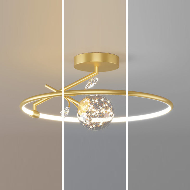 AuroraRing Art Deco LED Pendelleuchte | Geometrisches Design | Dimmbare Beleuchtung | Modernes Wohnambiente