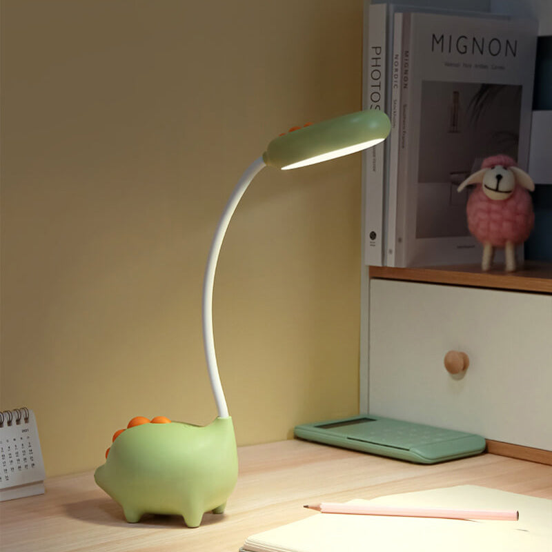 DinoGlow Kinder LED-Schreibtischlampe | Augenfreundlich | Wiederaufladbar | Perfekt fürs Kinderzimmer