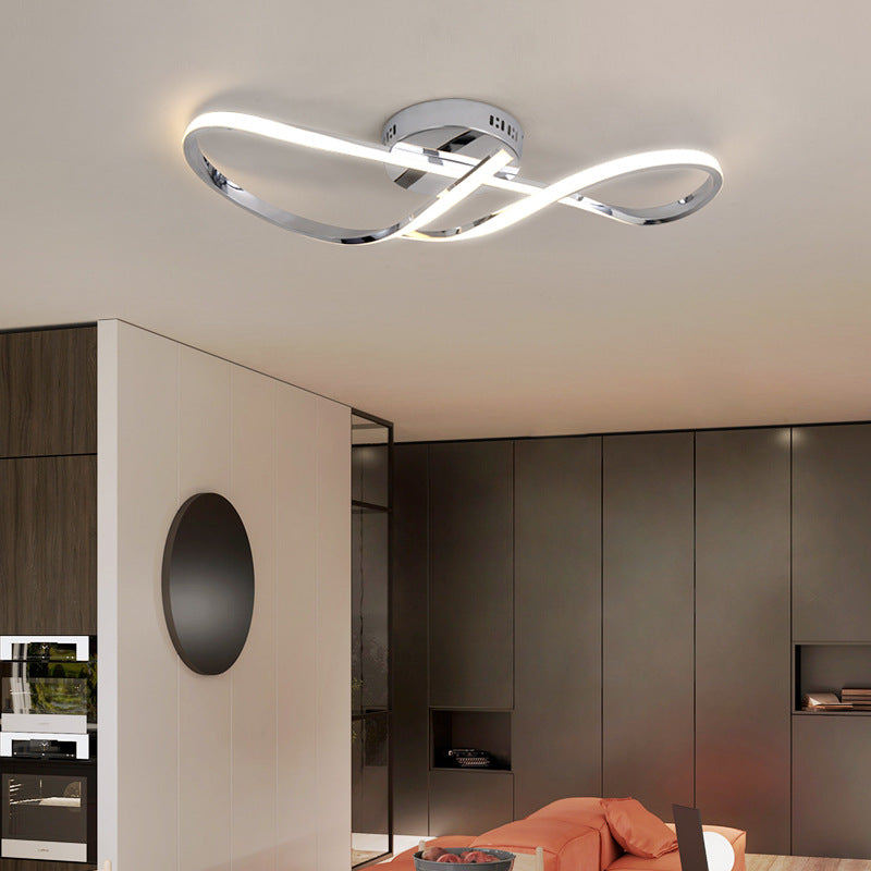 TwistLum LED-Deckenleuchte | Modernes Spiraldesign | Aluminium & Silikon | Schlafzimmerbeleuchtung