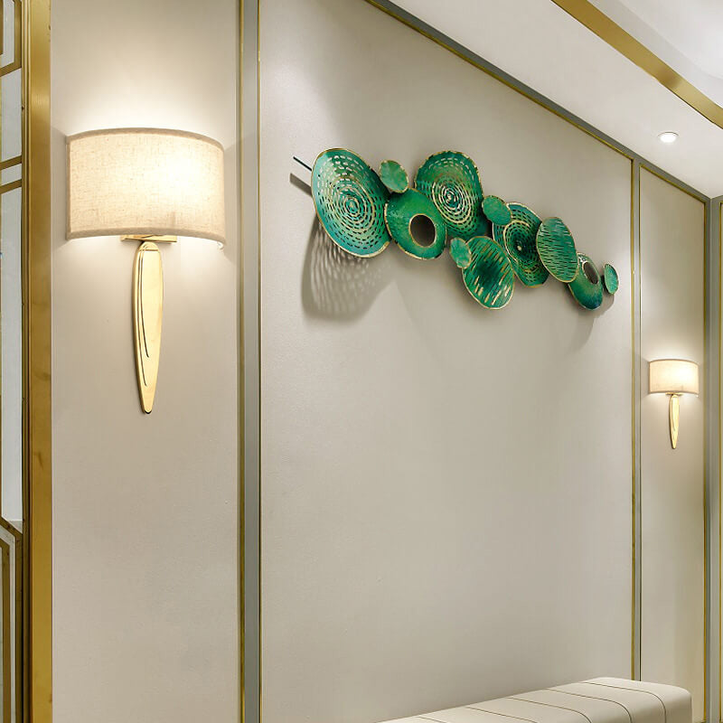 Eleganta Lux LED Wandleuchte | Minimalistisches Design | Stoffschirm & Edelstahl | Modern & Elegant