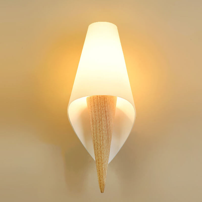 FlareLume Wandleuchte | Nordic Design | Weißer Glasschirm | Minimalistisch & Elegant | 1-Licht Wandlampe