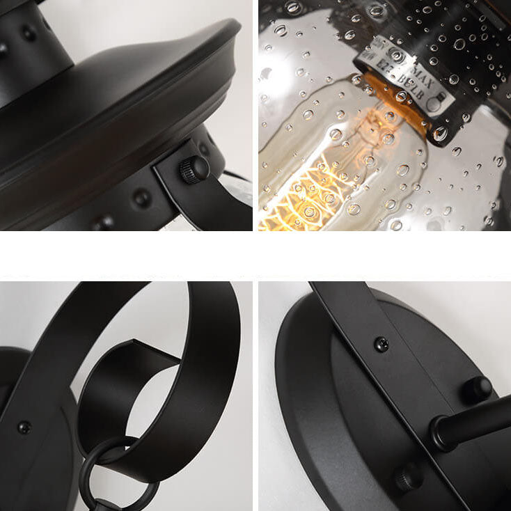 JarvaLume Außenwandleuchte | Europäisches Retro-Design | Eisen & Glas | 1-Licht Wasserdicht