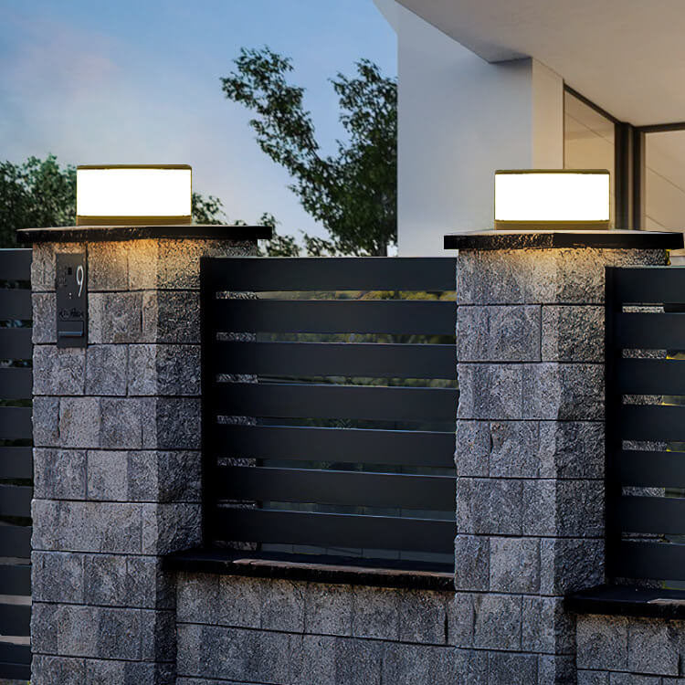 LumaPillar LED Außenleuchte | Runde Säule | Solarbetrieben & Kabelanschluss | Wasserdicht | Landschaftsbeleuchtung