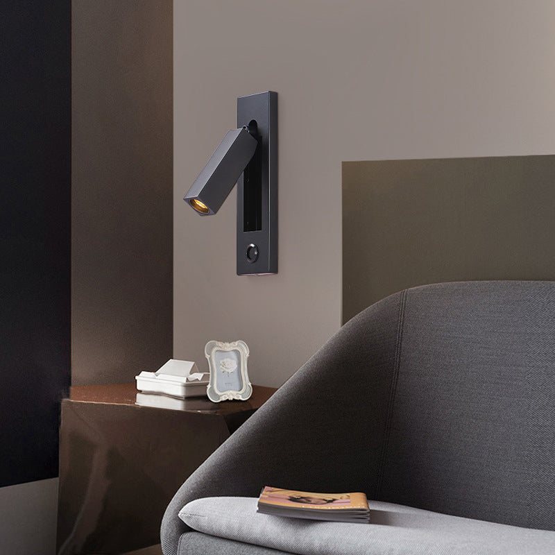 LineaGlow Minimalistische LED Wandleuchte | Rechteckiges Aluminium-Design | Mit Schalter & USB-Option