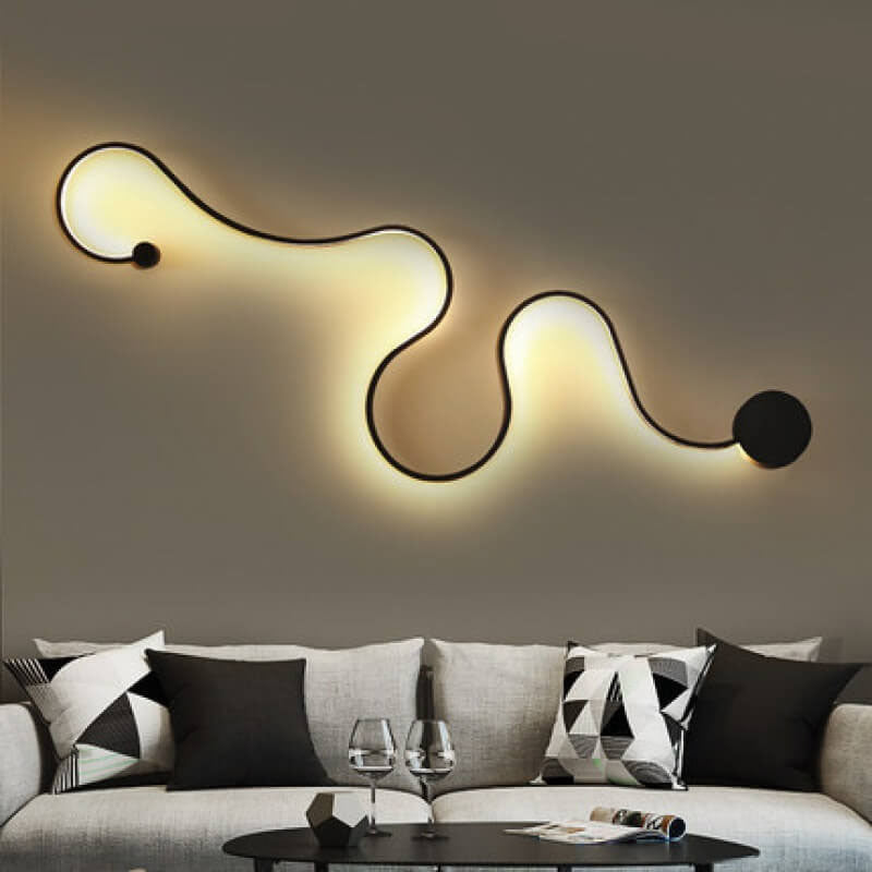Serpenta Moderne LED Wandlampe | Aluminium | Geschwungenes Design | Dimmbar | Stilvolle Beleuchtung