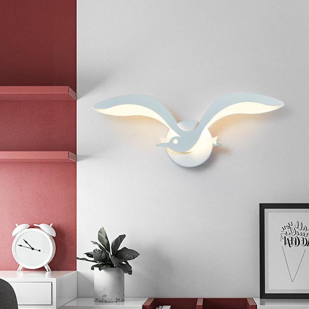 WingGlow LED Wandlampe | Kreatives Möwendesign | 1-Licht | Dimmbares Stimmungslicht für Zuhause