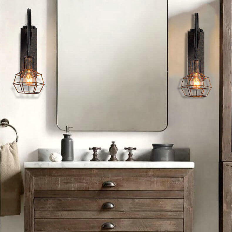 PulleyLux Vintage Industrielle Wandlampe | Mit Seilzug | 1-flammig | Retro Design