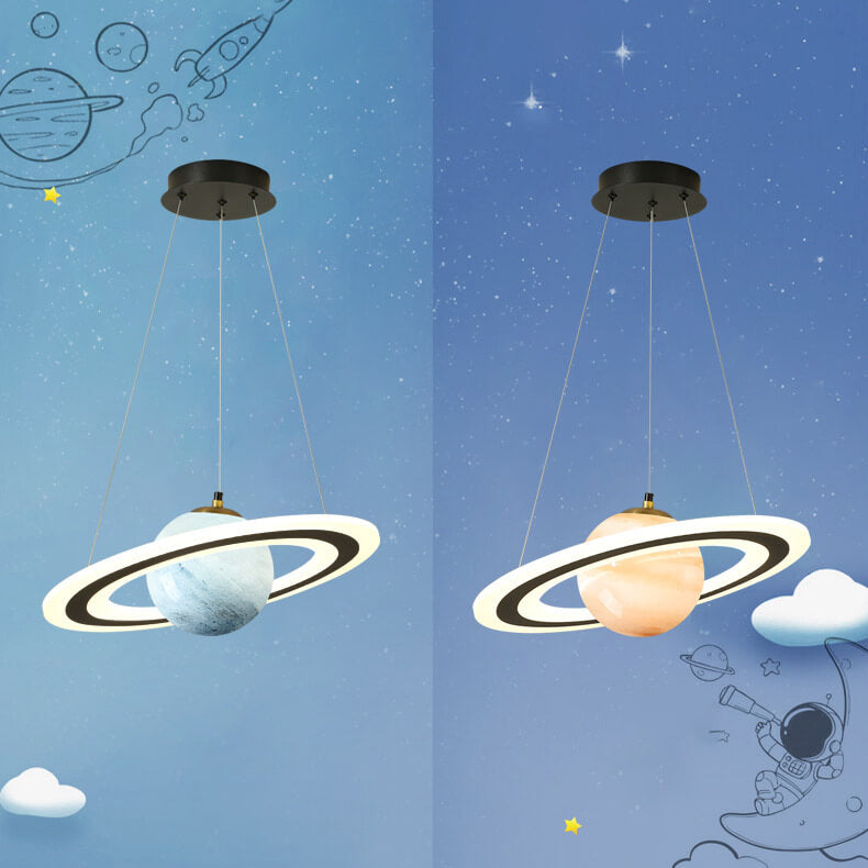 NovaOrbit Kids LED Kronleuchter | Kreatives Weltraumdesign | Dimmbar & Farbenfroh | Modern