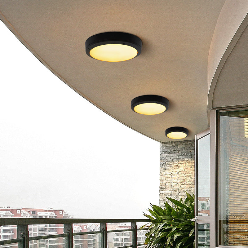 LunaShield Outdoor LED-Deckenleuchte | Wasserdicht | Aluminium | Rund & Achteckig | 3 Farbmodi