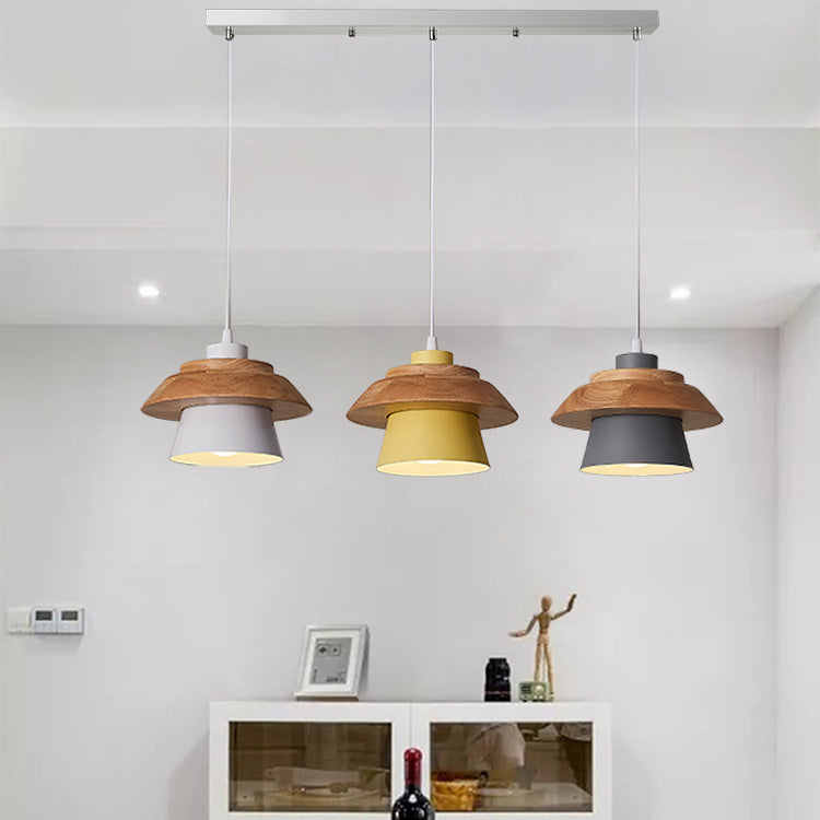 LunaDisc Moderne Pendelleuchte | Minimalistisches Design | Holz & Metall | Wohnraumbeleuchtung