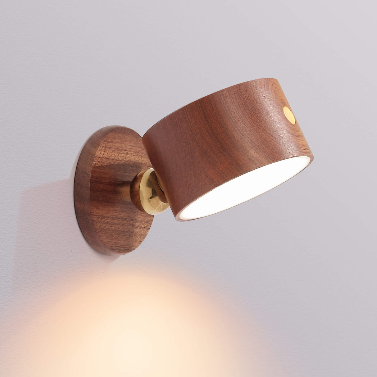 LumaWood Magnetische USB LED Wandlampe | Wiederaufladbar | Touch-Steuerung | Nachtlicht aus Holz
