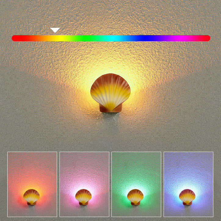 ShellBright LED Wandleuchte | Kreatives Muscheldesign | Aluminium | Wasserdicht | Außenbeleuchtung