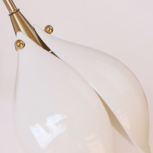 Magnoliva Keramikwandleuchte | Retro-Blumendesign | Eisenrahmen | Schlafzimmerbeleuchtung