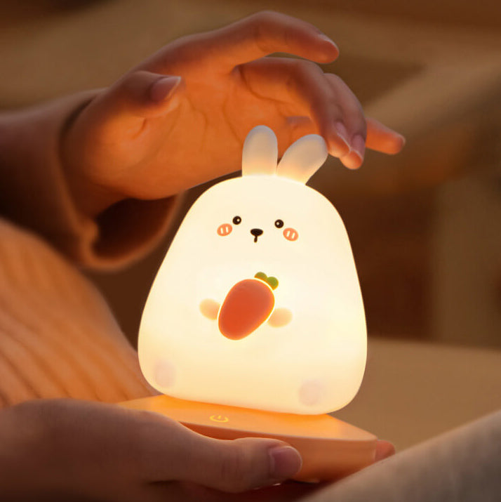 Luminio PalsTier Nachtlicht | Kreatives Silikondesign | Wiederaufladbar via USB | Deko-Tischlampe für Kinder