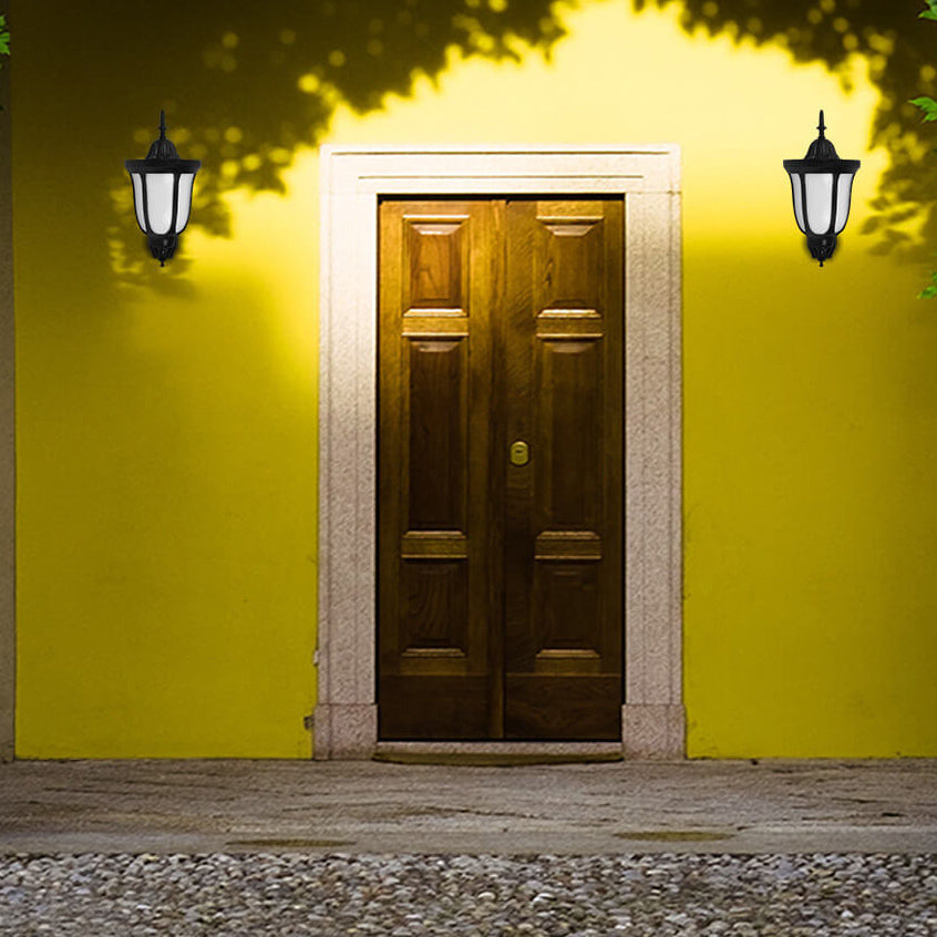 FlameLux Solar Laterne | LED Wandleuchte | Flammenoptik | Wasserdicht & Outdoor Landschaftsbeleuchtung