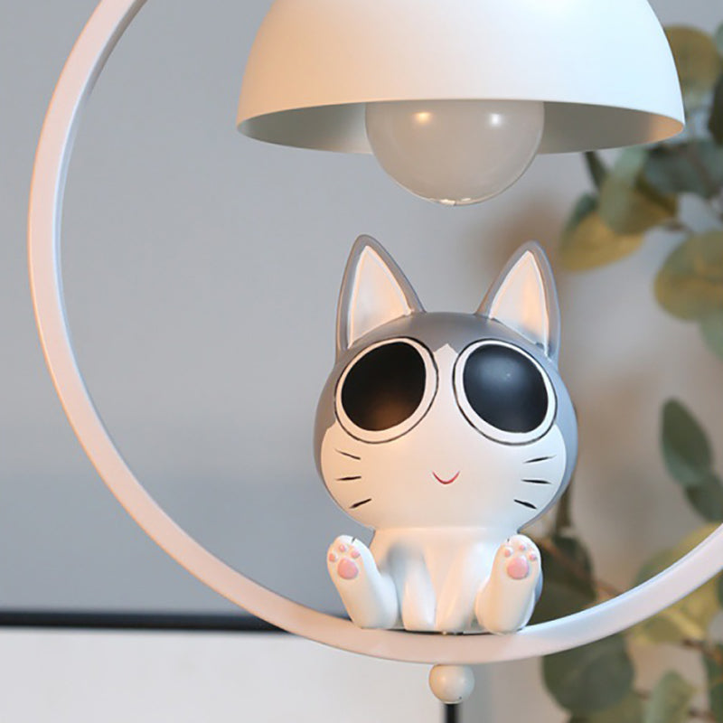 MeowBright Cartoon Katzen-Wandleuchte | Nordisches Design | Holz & Eisen | Stimmungsvolles Licht für Schlafzimmer