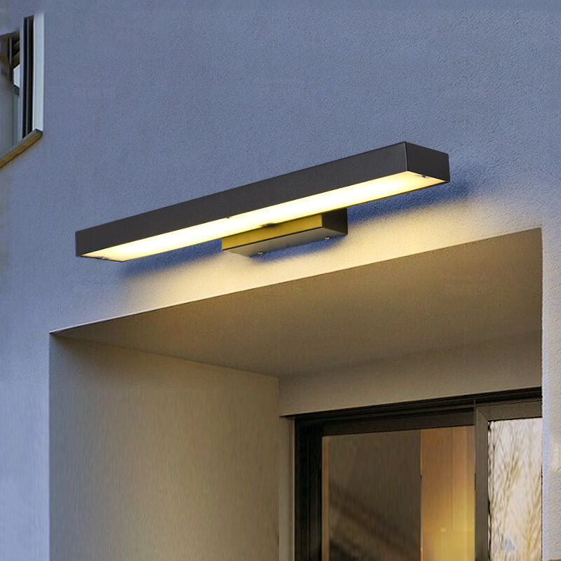 FlatLight Moderne LED Außenwandleuchte | Minimalistisches Design | Rechteckig & Wasserdicht | Mit Sensoroption